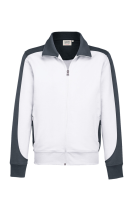 HAKRO Sweatjacke Contrast MIKRALINAR®, weiss/anthrazit