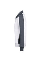 HAKRO Sweatjacke Contrast MIKRALINAR®, weiss/anthrazit