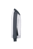 HAKRO Sweatjacke Contrast MIKRALINAR®, weiss/anthrazit
