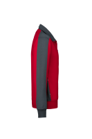 HAKRO Sweatjacke Contrast MIKRALINAR®, rot/anthrazit