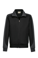 HAKRO Sweatjacke Contrast MIKRALINAR®, schwarz/anthrazit