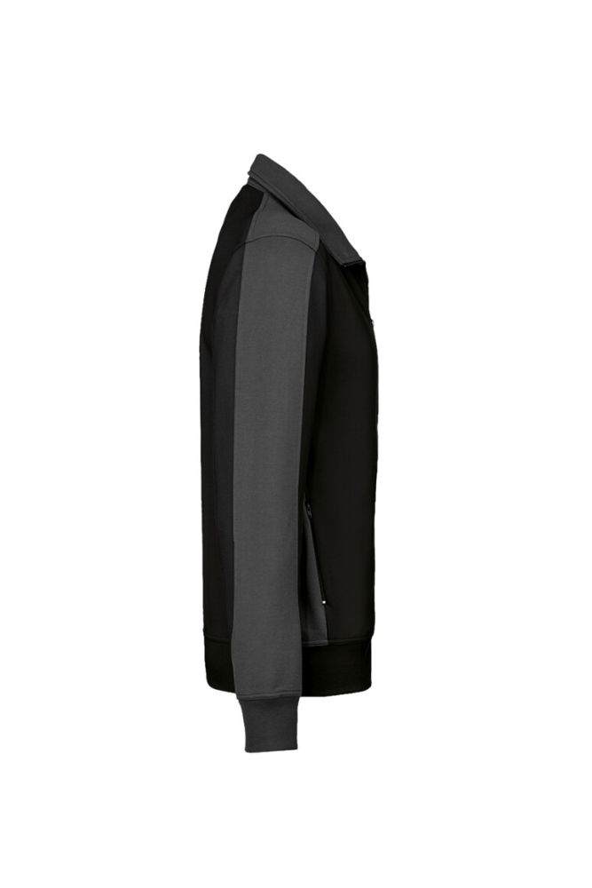HAKRO Sweatjacke Contrast MIKRALINAR®, schwarz/anthrazit