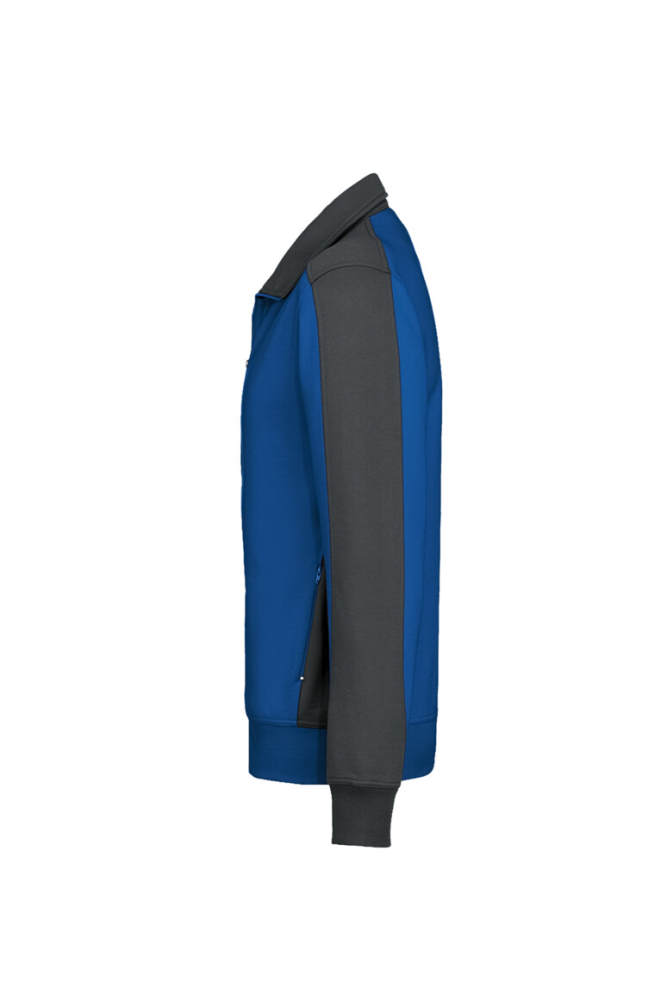 HAKRO Sweatjacke Contrast MIKRALINAR®, royalblau/anthrazit