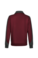HAKRO Sweatjacke Contrast MIKRALINAR®, weinrot/anthrazit