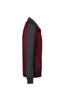 HAKRO Sweatjacke Contrast MIKRALINAR®, weinrot/anthrazit