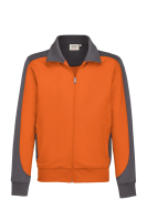 HAKRO Sweatjacke Contrast MIKRALINAR®, orange/anthrazit
