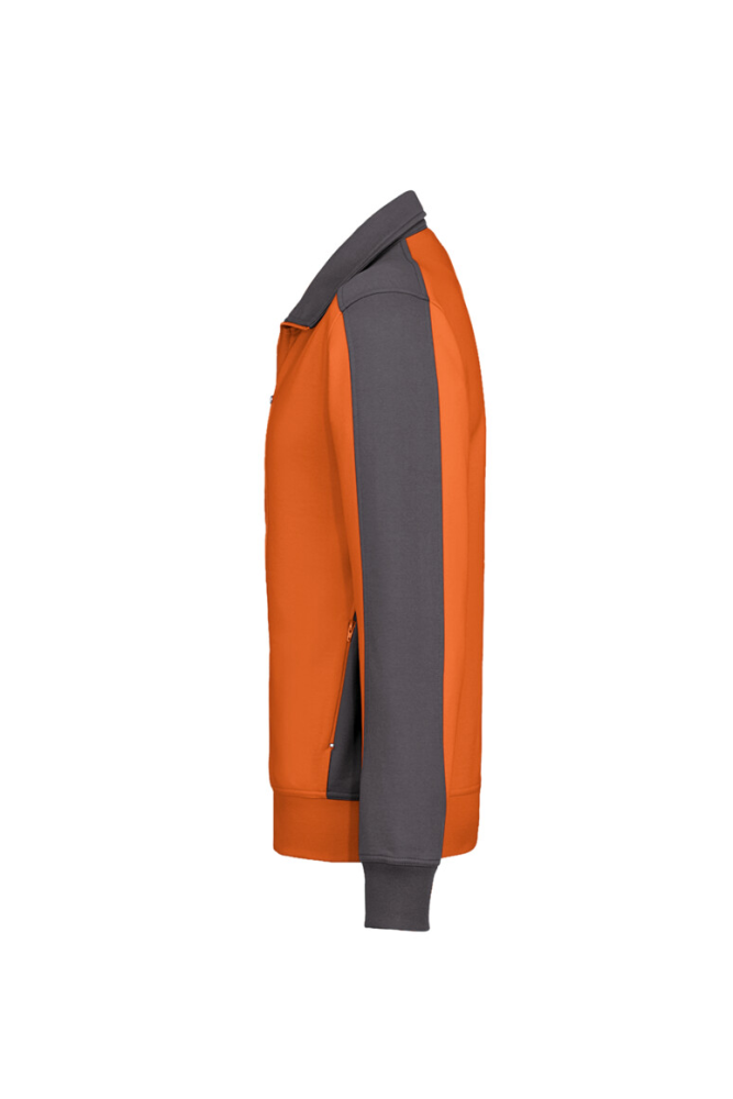 HAKRO Sweatjacke Contrast MIKRALINAR®, orange/anthrazit