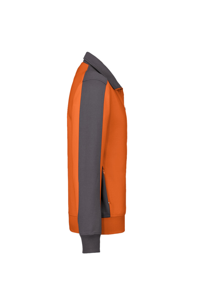 HAKRO Sweatjacke Contrast MIKRALINAR®, orange/anthrazit