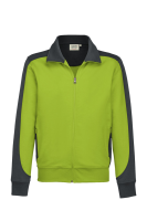 HAKRO Sweatjacke Contrast MIKRALINAR®, kiwi/anthrazit