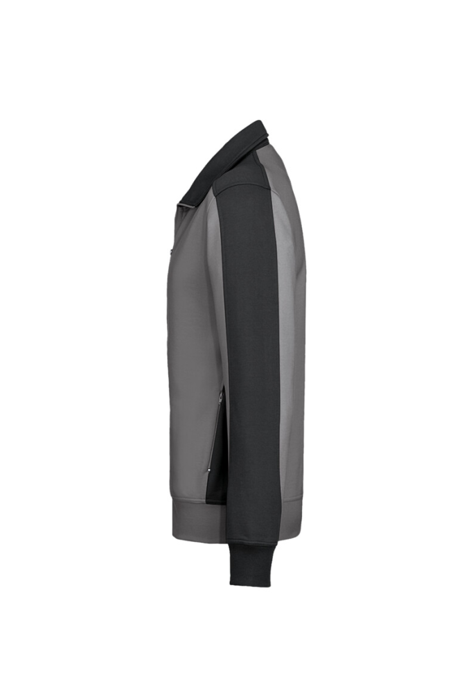 HAKRO Sweatjacke Contrast MIKRALINAR®, titan/anthrazit