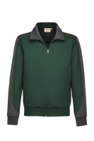 HAKRO Sweatjacke Contrast MIKRALINAR®, tanne/anthrazit