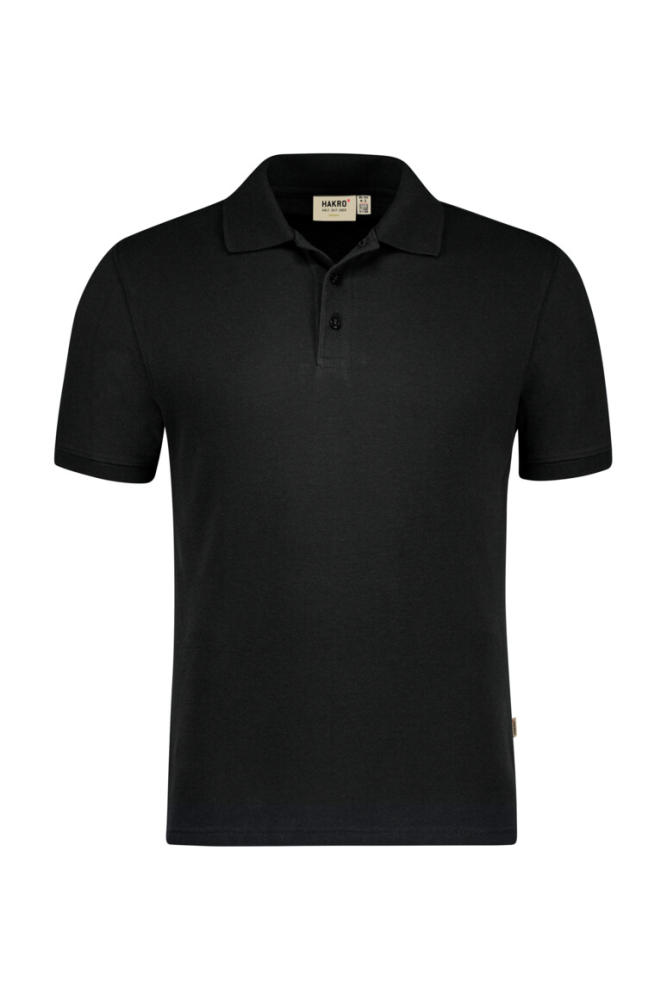 HAKRO Poloshirt Bio-Baumwolle GOTS, schwarz, L