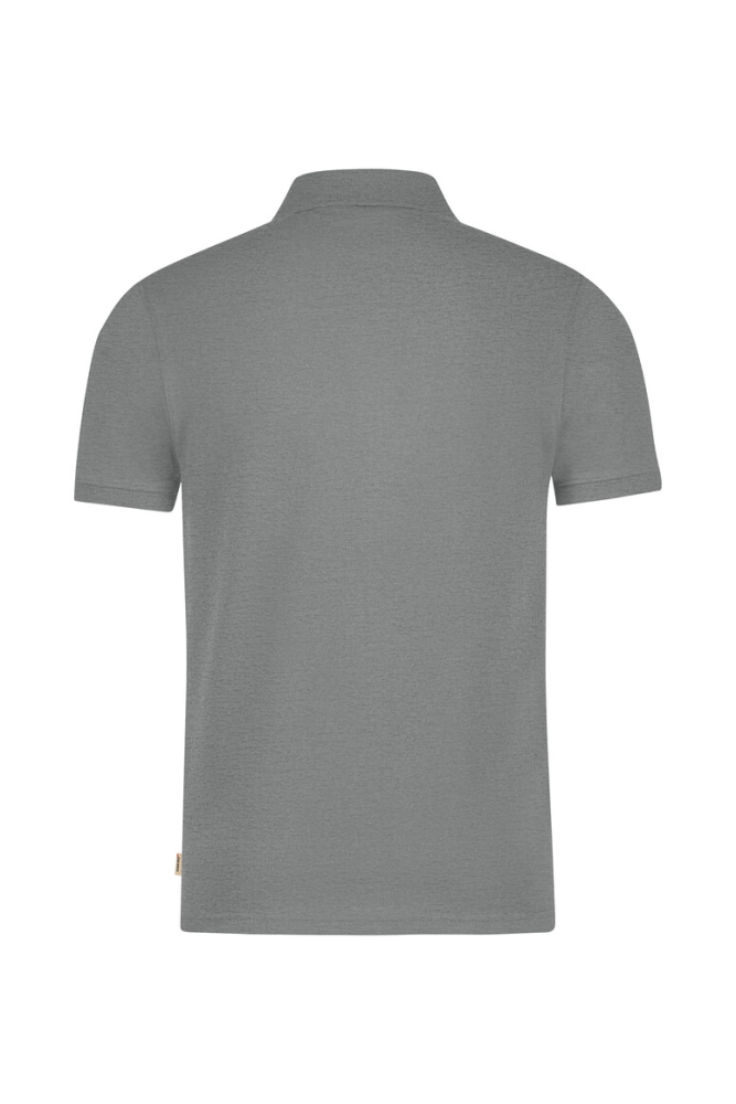 HAKRO Poloshirt Bio-Baumwolle GOTS, grau meliert