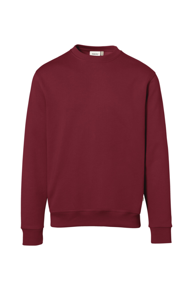 HAKRO Sweatshirt Bio-Baumwolle GOTS, weinrot
