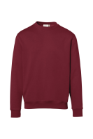 HAKRO Sweatshirt Bio-Baumwolle GOTS, weinrot