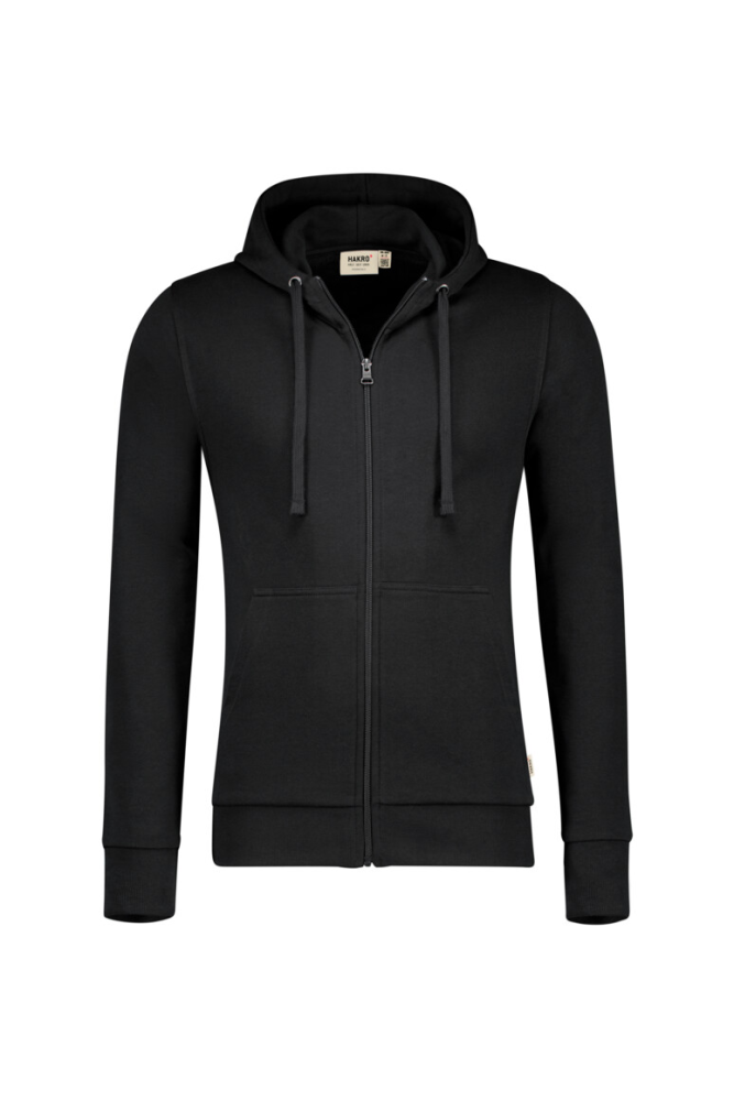 HAKRO Kapuzen-Sweatjacke Premium, schwarz, XS