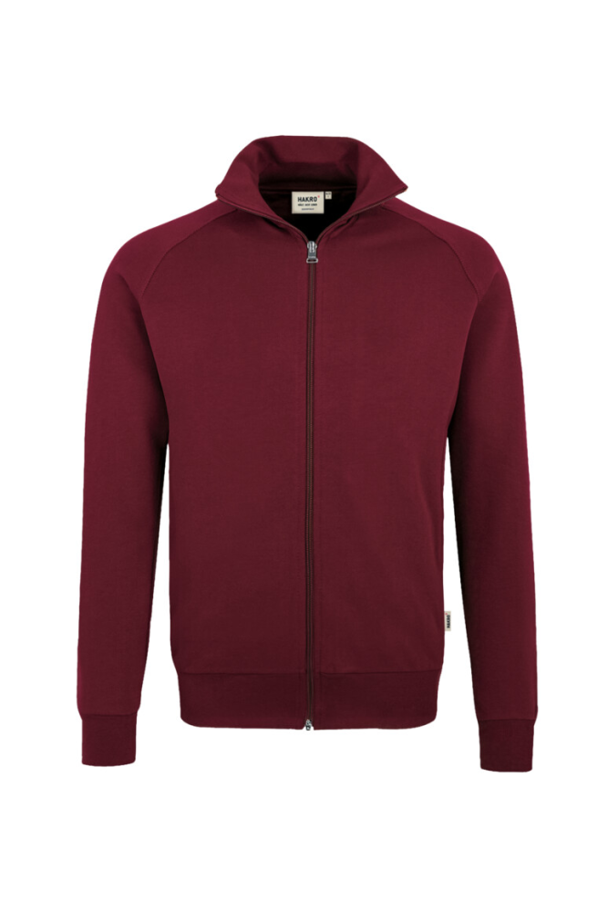 HAKRO sweatjacke premium, weinrot