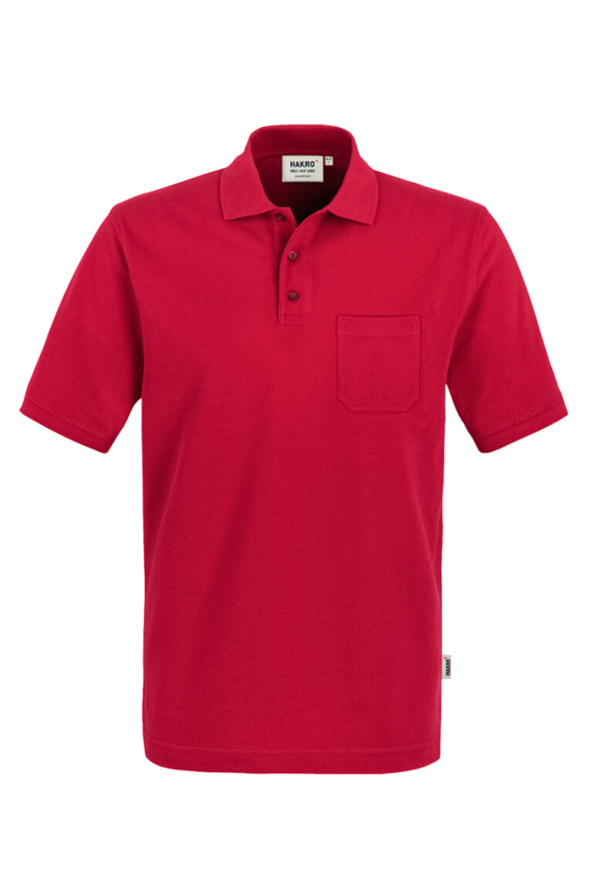 HAKRO Pocket-Poloshirt Top, rot