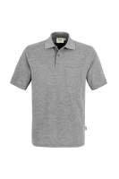 HAKRO Pocket-Poloshirt Top, grau meliert