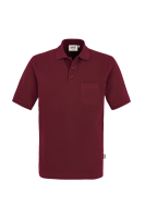 HAKRO Pocket-Poloshirt Top, weinrot