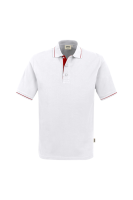 HAKRO Poloshirt Casual, weiß/rot