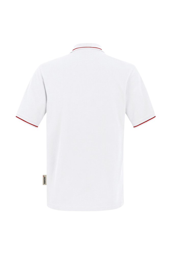 HAKRO Poloshirt Casual, weiß/rot