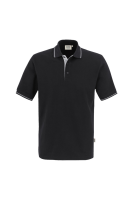 HAKRO Poloshirt Casual, schwarz/silber