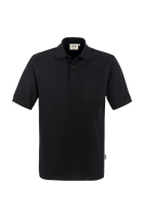 HAKRO Pocket-Poloshirt MIKRALINAR®, schwarz