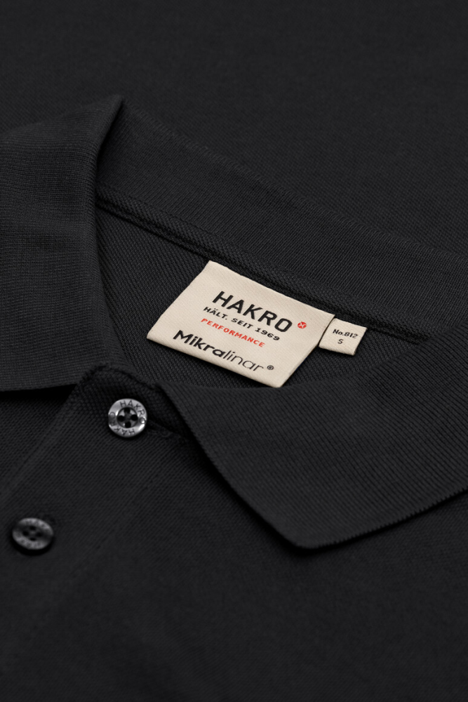 HAKRO Pocket-Poloshirt MIKRALINAR®, schwarz