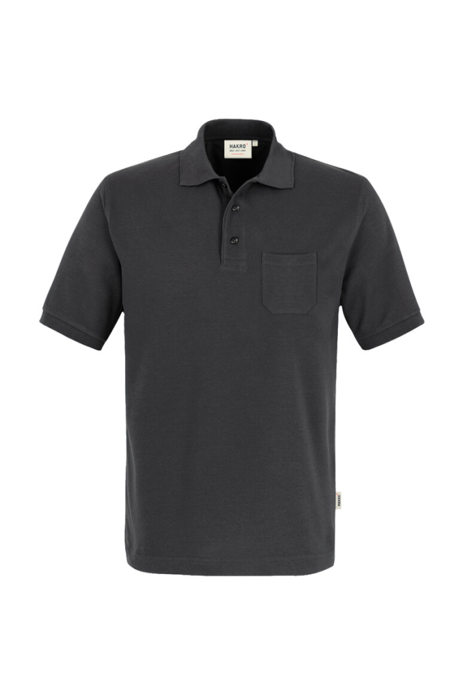 HAKRO Pocket-Poloshirt MIKRALINAR®, karbongrau