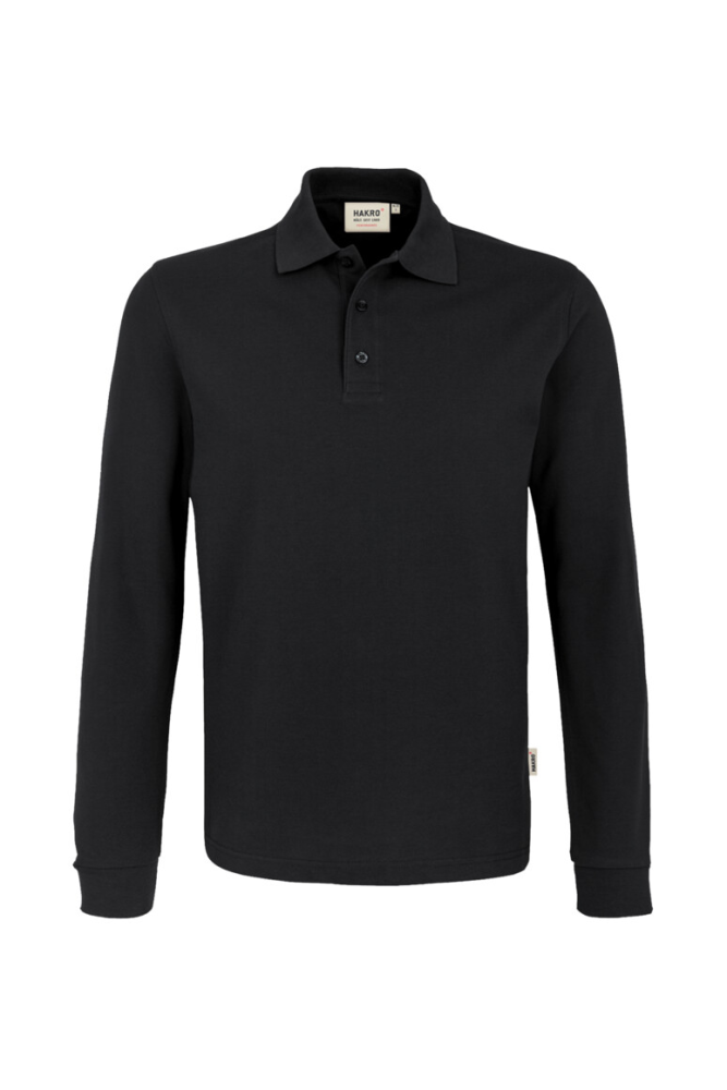 HAKRO Longsleeve-Poloshirt MIKRALINAR®, schwarz