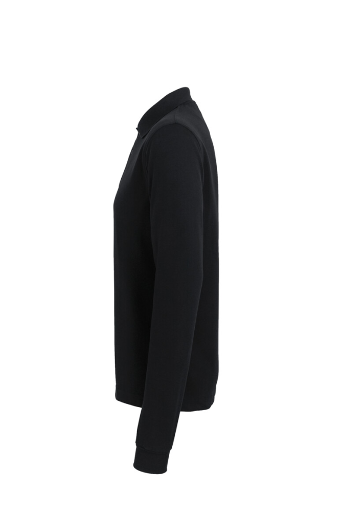 HAKRO Longsleeve-Poloshirt MIKRALINAR®, schwarz