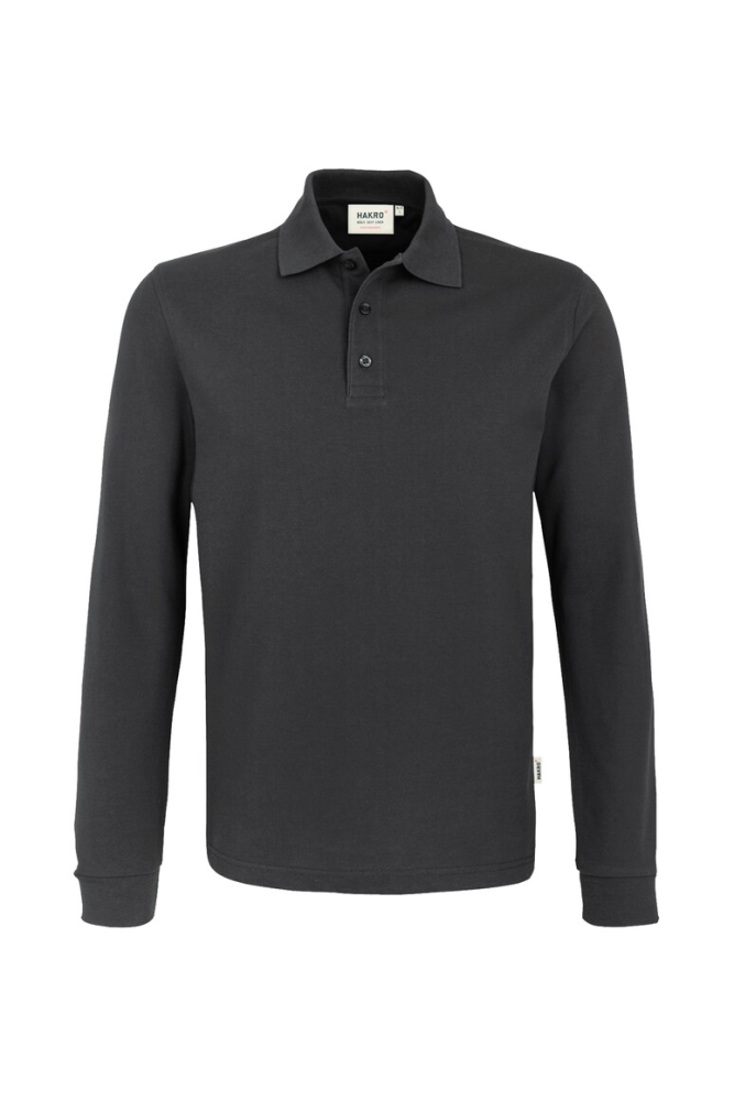 HAKRO Longsleeve-Poloshirt MIKRALINAR®, karbongrau