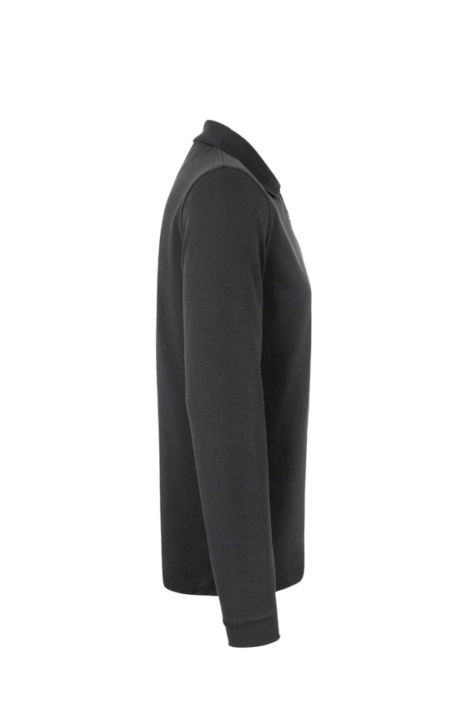 HAKRO Longsleeve-Poloshirt MIKRALINAR®, karbongrau