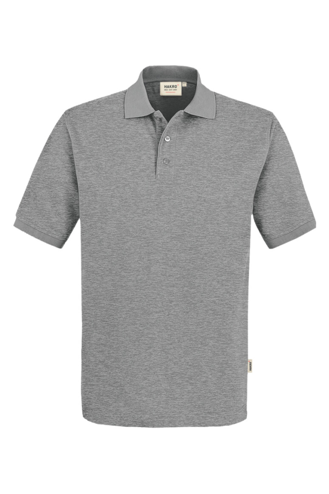 HAKRO Poloshirt MIKRALINAR®, grau meliert, XL