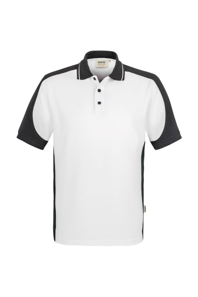 HAKRO Poloshirt Contrast MIKRALINAR®, weiss/anthrazit