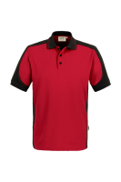 HAKRO Poloshirt Contrast MIKRALINAR®, rot/anthrazit