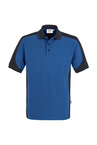 HAKRO Poloshirt Contrast MIKRALINAR®, royalblau/anthrazit