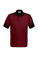 HAKRO Poloshirt Contrast MIKRALINAR®, weinrot/anthrazit