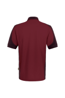 HAKRO Poloshirt Contrast MIKRALINAR®, weinrot/anthrazit
