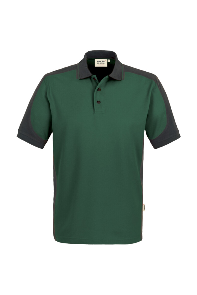 HAKRO Poloshirt Contrast MIKRALINAR®, tanne/anthrazit