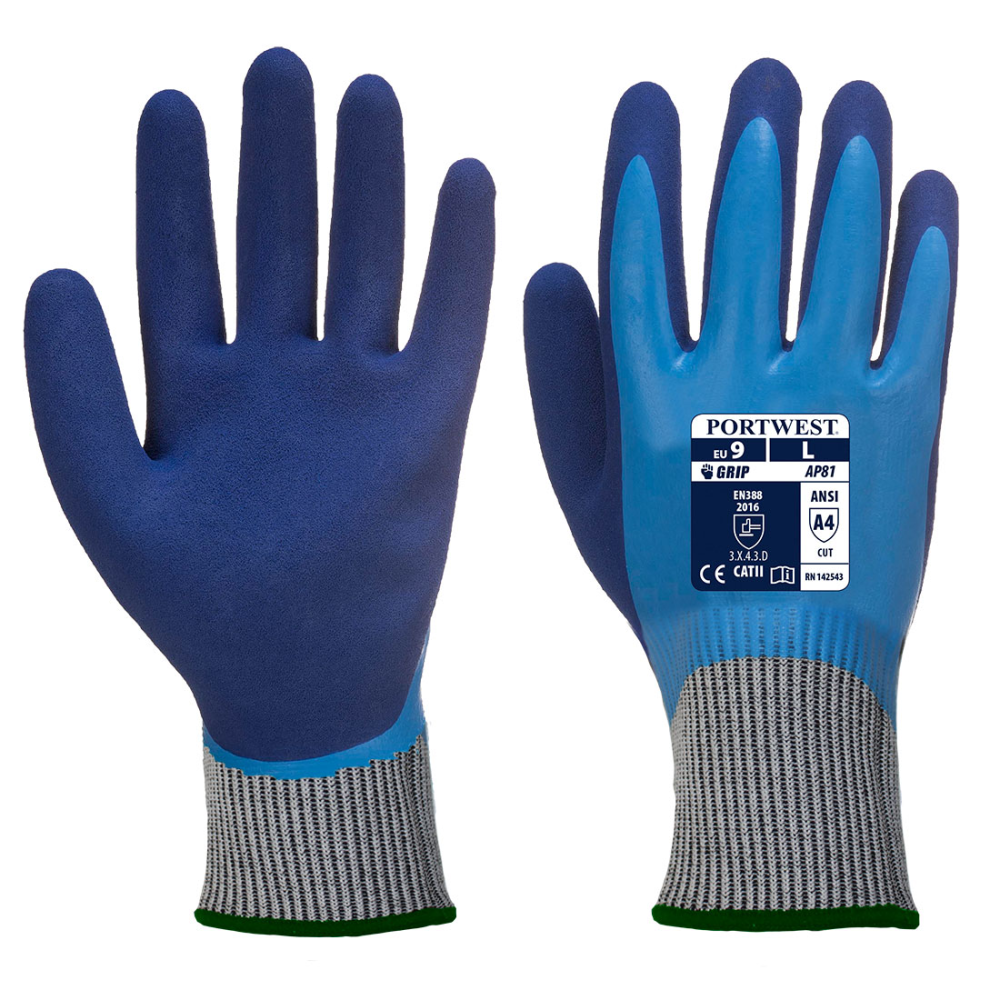 Liquid Pro HR Schnitthandschuh blau M