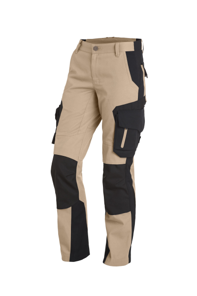 FHB ALMA Arbeitshose Damen, beige-schwarz, Gr.