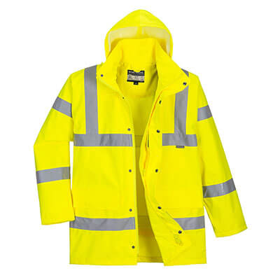 Atmungsaktive Warnschutz Regenjacke