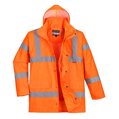 Atmungsaktive Warnschutz Regenjacke