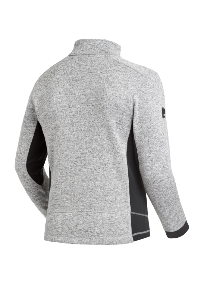 FHB CHRISTOPH Strick-Fleece-Jacke, grau-schwarz, Gr. 5XL