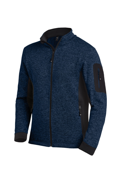 FHB CHRISTOPH Strick-Fleece-Jacke, marine-schwarz, Gr.