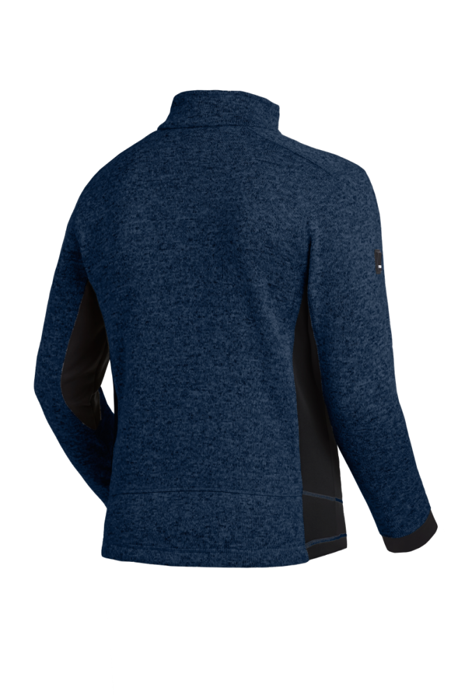 FHB CHRISTOPH Strick-Fleece-Jacke, marine-schwarz, Gr. S