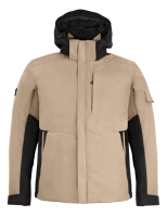 FHB GEORG Arbeitsjacke Primaloft, beige-schwarz, Gr. XS