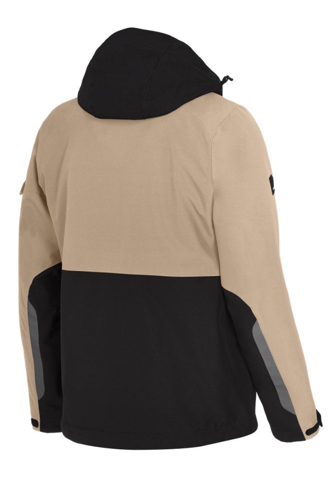 FHB GEORG Arbeitsjacke Primaloft, beige-schwarz, Gr. XS